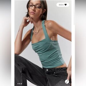 Silence + Noise Raelynn Square-Neck Halter Top NWT